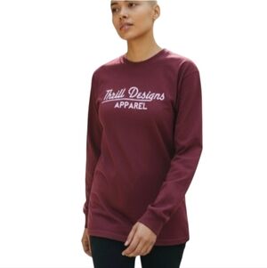 Thrill Burgundy Long Sleeve Shirt